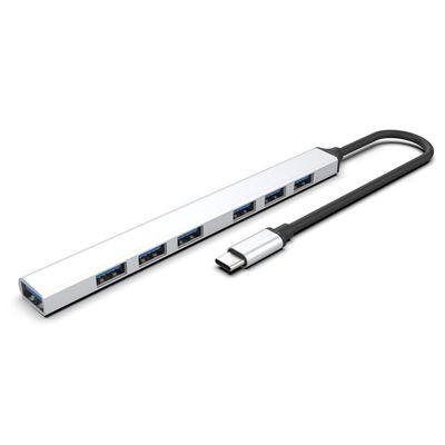 Q-BAIHE USB HUB Aluminum Alloy TYPEC 7-Port Splitter USB 1 Drag 7 Suitable for Laptops