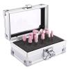 Noverlife 50 Holes Nail Drill Bit Holder Case, Professional Polishing Heads Holder Organizer, Silver Bit Storage Box, Large Display Container for Salon Grinding Head view 1