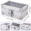 Noverlife 50 Holes Nail Drill Bit Holder Case, Professional Polishing Heads Holder Organizer, Silver Bit Storage Box, Large Display Container for Salon Grinding Head view 2
