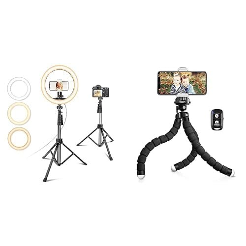 UBeesize 12 Selfie Ring Light with Phone Tripod Pro S