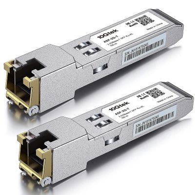 2.5G SFP-T, 2.5GBase-T, SFP to RJ45 SFP, Compatible with Ubiquiti UniFi, Fortinet, Netgear, TP-Link and Other Open Switches,2 Pcs