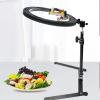 Phone Stand with Light, Adjustable Selfie Phone Tripod with Light, Overhead Phone Mount, Phone Bracket, Photo Accessories, Recording Equipment for Cooking, Vlogging, Live Streaming (A) view 4