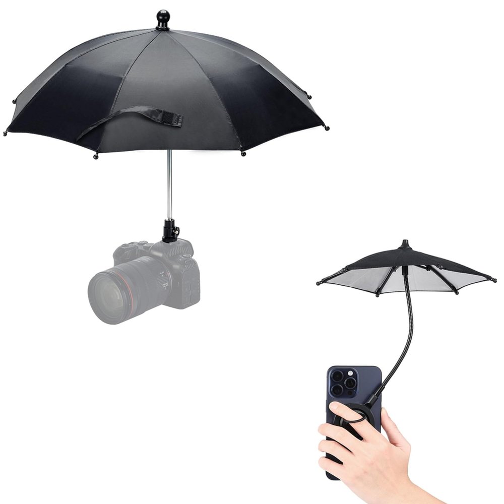 Camera Umbrella+Magnetic Phone Umbrella for Sun: Camera Umbrella with Outdoor Phone Sun Shade