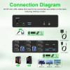 8K@60Hz KVM Switch 3 Monitors 2 Computers 4K@144Hz, DP 1.4 Displayport KVM Switch Triple Monitor for 2 Computer Share 3 Monitor, Audio Mic Port and 3 USB3.0 Devices Support Extended and Copy Mode view 2