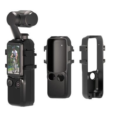 Camera Extension Adapter Mount Bracket Rabbit Cage Protective Shell Cover with Cold Shoe Compatible for DJI OSMO Pocket 3 Accessories