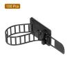 uxcell 100pcs Adhesive Cable Clips, Adjustable Nylon Cable Cord Organizer Cable Management Clips Cable Clamps for Desk Car Home and Office (Black, 110mm/4.33") view 3