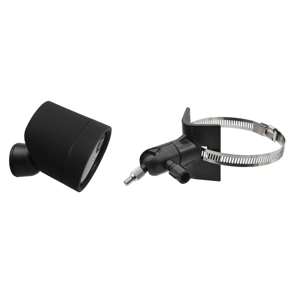 Holicfun Silicone Skin Bundle with Pole Mount for Simplisafe Outdoor Camera - Black
