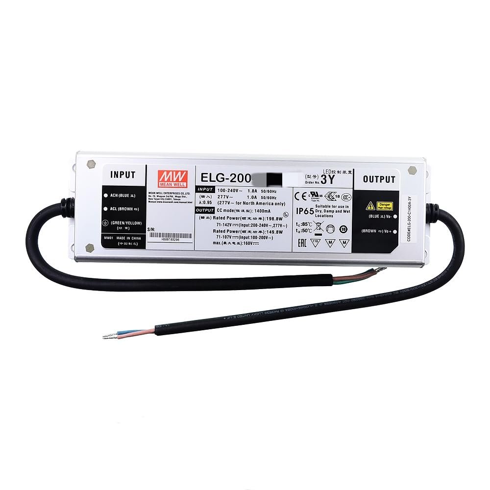 Mean Well ELG LED Driver ELG-200-36B-3Y 200W 5.55A