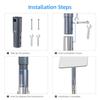 Starlink Mounting Kit,Starlink Pipe Mount Adapter,Aluminum Alloy Starlink Pole Mount for V2 Rectangular Starlink Satellite Dish Antenna,for Starlink,TV Mast and Satellite Mast view 4