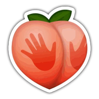 (3pcs) Hand Print on Peach Sticker for Adult Laptop Skateboard Motorcycle Car Bike Luggage Trolley Case Decoration Waterproof Decals