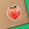 (3pcs) Hand Print on Peach Sticker for Adult Laptop Skateboard Motorcycle Car Bike Luggage Trolley Case Decoration Waterproof Decals view 2