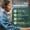 Yealink WH62 Dual UC DECT Wireless Headset, 525 ft Long Range, Work Headphones with Base, 2X Noise Canceling Mic for IP Phone and Computer, Office Headsets Call Control, Ringer,14H Talk Time view 2