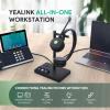 Yealink WH62 Dual UC DECT Wireless Headset, 525 ft Long Range, Work Headphones with Base, 2X Noise Canceling Mic for IP Phone and Computer, Office Headsets Call Control, Ringer,14H Talk Time view 4