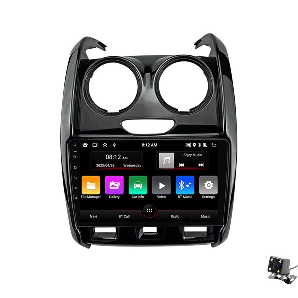 ADMLZQQ Double Din Car Stereo Multimedia with Bluetooth and 9" Touchscreen Android 12 for Renault Duster 2015-2020,with GPS/Car-Play Android/SWC/Backup Camera/Mirror Link/4G WiFi,M150cp