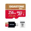 5-Years Data Recovery GIGASTONE 256GB Micro SD Card with USB 3.2 Type C Card Reader, 4K Camera Pro MAX, Speed Up to 130MB/s Compatible with Gopro, DJI, Dash Cam, MicroSDXC UHS-I A2 V30 U3 view 1