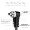 3.5mm Male Flash PC Sync Cable, 2Pcs Plug to Male Flash Sync Cord with Screw Lock Suitable for Nikon Canon and Most DSLR Cameras, Photography Coiled Cord for Digital Cameras view 3