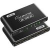 CLOSS HDMI Splitter, 4K HDMI Splitters 1 in 4 Out for Dual Monitors Supports 3D Full HD 1080P Aluminum Compatible for PS4 Fire Stick HDTV(1 Source to 4 Displays) Black view 1