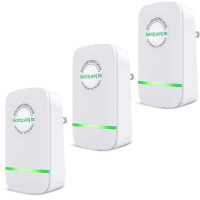 Power Saver Pro - DINSLIA 30KW US Plug 90V-250V Electricity Saving Box - Stable Voltage Device Energy Saver (3 Pack)
