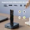 AMZPILOT M.2 NVMe & SATA to USB C Docking Station & Enclosure, Supports 2230/2242/2260/2280 Sizes, Up to 10Gbps Speed, Compatible with Windows, Mac, Linux, Android, Laptops, Smartphones, Tablets, Blue view 2