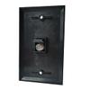 BOPLAT 1 Port Coax Cable Wall Plate Glossy Black - Single Gang Coaxial Cable Outlet Cover Plate for Cable TV/Antenna view 3