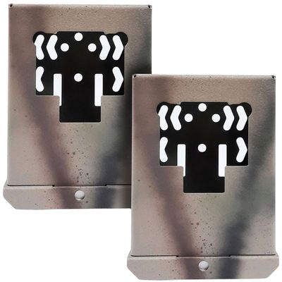 Theft-Deterrent Powder-Coated Steel Security Box Compatible with HCO Spartan GoLive 2 2M 4G/LTE Trail Cameras (31121), Set of 2