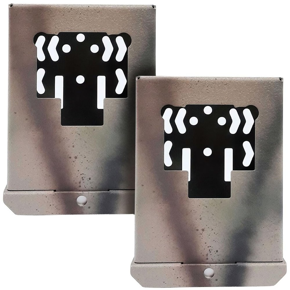 Theft-Deterrent Powder-Coated Steel Security Box Compatible with HCO Spartan GoLive 2 2M 4G/LTE Trail Cameras (31121), Set of 2