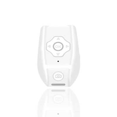 Camera Shutter Remote Control, USB Rechargeable Remote Page Turner for Smartphones Selfies, Camera Shutter Remote Photo Video Clicker (White)