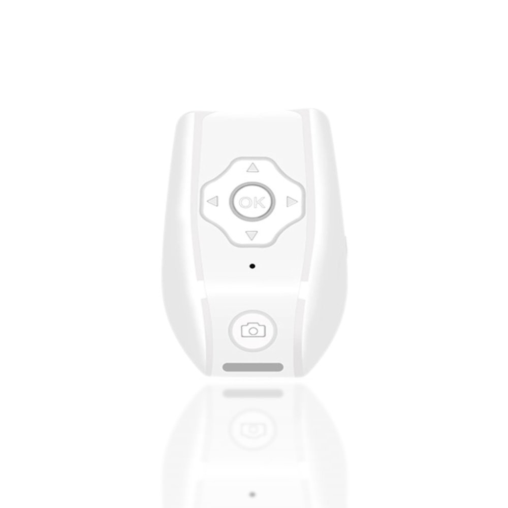 Camera Shutter Remote Control, USB Rechargeable Remote Page Turner for Smartphones Selfies, Camera Shutter Remote Photo Video Clicker (White)