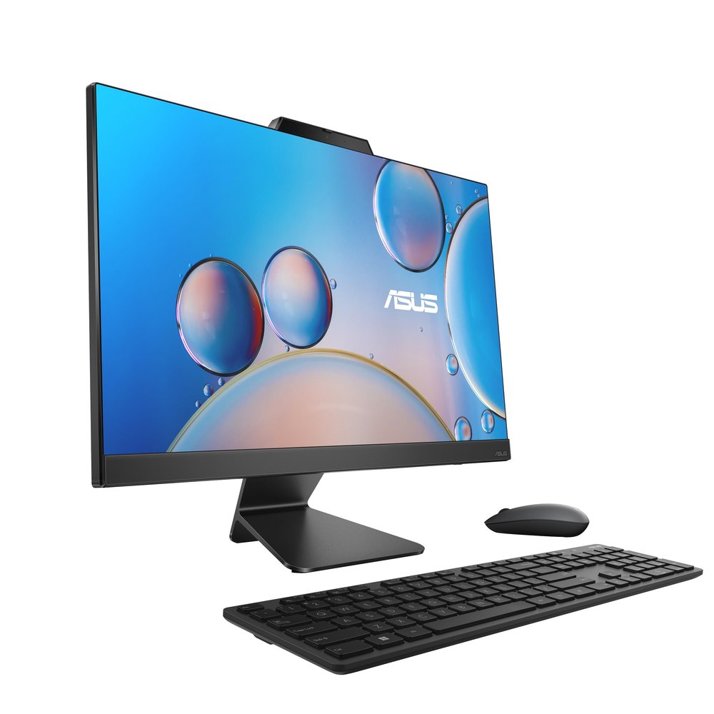 ASUS M3402 All-in-One, 23.8 FHD Touch Display, AMD Ryzen 5 7520U Processor, 16GB RAM, 512GB SSD, Windows 11 Home, Kensington Lock, Black, M3402WFA-PB504T
