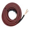 14 Gauge Speaker Wire Custom Color + Custom Length Snakeskin Braided Sleeve Copper Marine Car Audio Automotive Speaker Wire 14 AWG (Black/Red, 25 FT) view 1