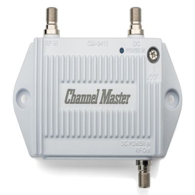 Channel Master FM Antenna/Cable TV Distribution Amplifier - Indoor/Outdoor FM, Cable TV, Digital HDTV Antenna Amplifier, Improves Signal Strength and Reduces Pixelation, 16.5dB