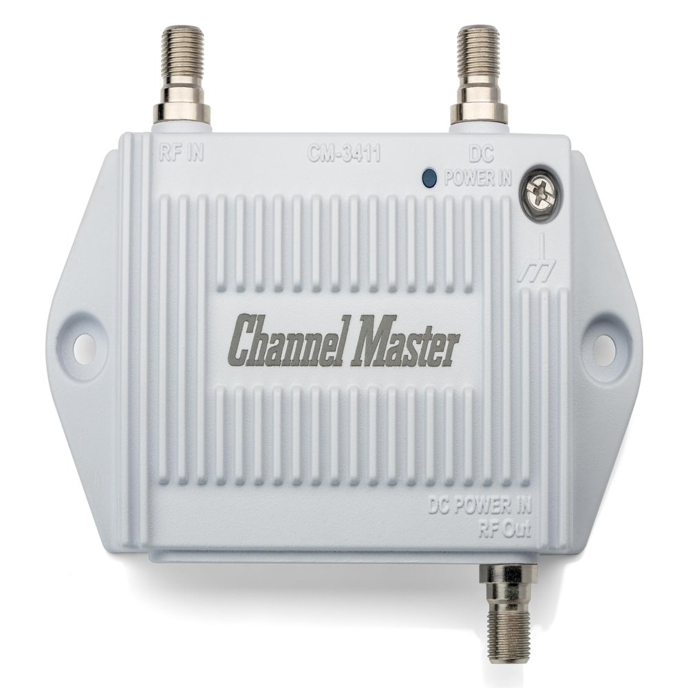 Channel Master FM Antenna/Cable TV Distribution Amplifier - Indoor/Outdoor FM, Cable TV, Digital HDTV Antenna Amplifier, Improves Signal Strength and Reduces Pixelation, 16.5dB