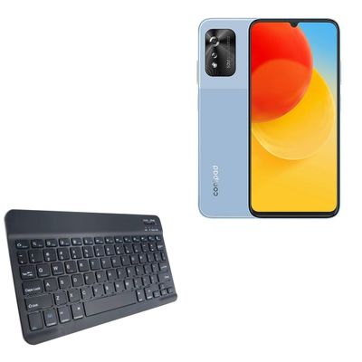 BoxWave Keyboard Compatible with Coolpad Cool 30i - SlimKeys Bluetooth Keyboard, Portable Thin with Chiclet-Style Keys - Jet Black