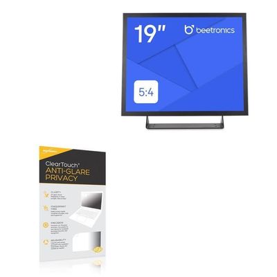 BoxWave Screen Protector Compatible with Beetronics 19HB9M - ClearTouch Anti-Glare Privacy (2-Pack), Privacy Screen Protector Flexible Film Anti-Glare