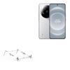 BoxWave Stand and Mount Compatible with Xiaomi 14 Ultra - Pocket Aluminum Stand 3-in-1, Portable Multi Angle Viewing Riser - Metallic Silver view 1