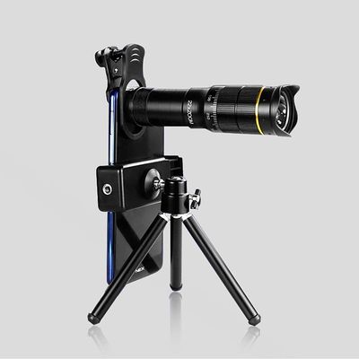 22X High Powerful HD Monocular Telescope for Smartphone Mini Telescope Camera Mobile Phone Adapter Tripod Telephoto Zoom with Smartphone Adapter Tripod for Wildlife Bird Watching