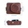 Andoer Digital Camera Protective Case PU Leather Camera Storage Bag with Removable Shoulder Strap Compatible with Sony ZV1, White view 3