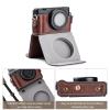 Andoer Digital Camera Protective Case PU Leather Camera Storage Bag with Removable Shoulder Strap Compatible with Sony ZV1, White view 4