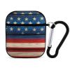PUYWTIY Portable & Shockproof Protective Case Cover Skin Compatible with AirPods 1/2, Wooden American Flag Anti Slip Hard Cover Supports Wireless Charging, Style(617) view 1