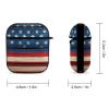 PUYWTIY Portable & Shockproof Protective Case Cover Skin Compatible with AirPods 1/2, Wooden American Flag Anti Slip Hard Cover Supports Wireless Charging, Style(617) view 2