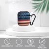 PUYWTIY Portable & Shockproof Protective Case Cover Skin Compatible with AirPods 1/2, Wooden American Flag Anti Slip Hard Cover Supports Wireless Charging, Style(617) view 3
