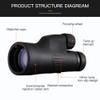 10x50 Built-in Reticle Rangefinder Monocular Telescope Waterproof Nitrogen Camping Scopes with Bak4 Prism view 2