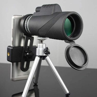 40x60 Monocular Telescope for Smartphone, Hd Handheld Telescope with Smartphone Adapter Tripod Day & Low BAK4 Prism Suit for Hiking Camping Bird Watching
