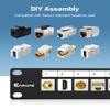 Enmane 24Port Blank Keystone Patch Panel 1U 19" for Rackmount & Wall Mount Shielded with Cable Support Bar&Cat7 Keystone Jack Tool-Less RJ45 Keystone Jack view 3