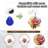 BORKUANA Leather Keychain Holder Case Compatible with Apple AirTag, Cute Protective Air Tag Cover with Keychain Ring, Anti-Scratch Finder GPS Tracker Case for Wallet Keys(Rose) view 3