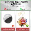 BORKUANA Leather Keychain Holder Case Compatible with Apple AirTag, Cute Protective Air Tag Cover with Keychain Ring, Anti-Scratch Finder GPS Tracker Case for Wallet Keys(Rose) view 4