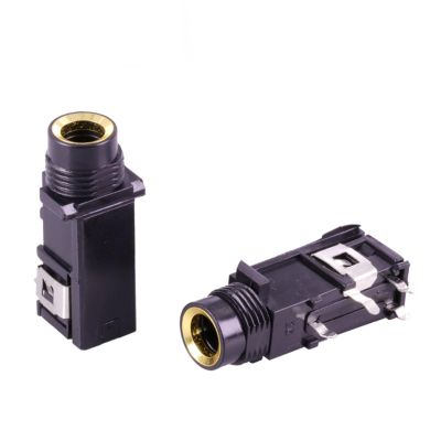 10Pcs/lot 6.35mm Stereo Female Jack 4 PINS Feet 6.35mm PCB Panel Mount Microphone Socket Stereo 1/4 Inch Female Connector