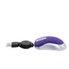 Hubceuo Mini USB Wired Mouse Retractable Tiny Small Mouse 1600 DPI Optical Compact Travel Mice for 98 2000 XP Vista Version, purple, 323899 view 3