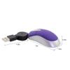 Hubceuo Mini USB Wired Mouse Retractable Tiny Small Mouse 1600 DPI Optical Compact Travel Mice for 98 2000 XP Vista Version, purple, 323899 view 4