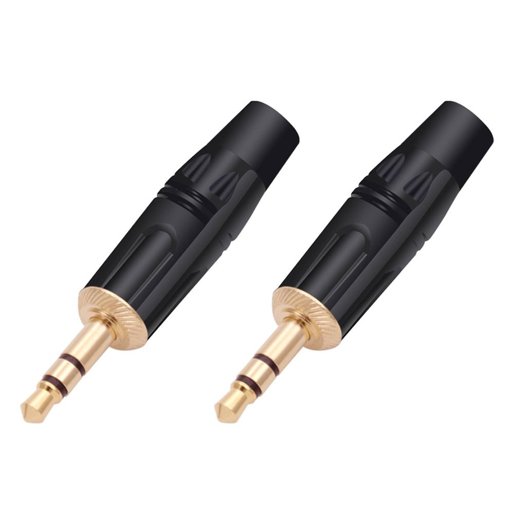 100PCS 3.5MM 3 Poles Stereo Male Plug Soldering 3 Pins 3.5MM Stereo Plug DIY Headphone Jack Wire Connector (Color : Black)